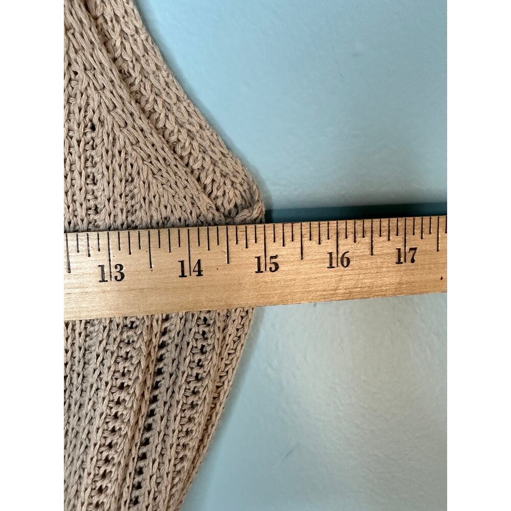 Cupshe crochet mini cover-up dress featuring a v-neckline and ribbed waist xs/s - Picture 4 of 5